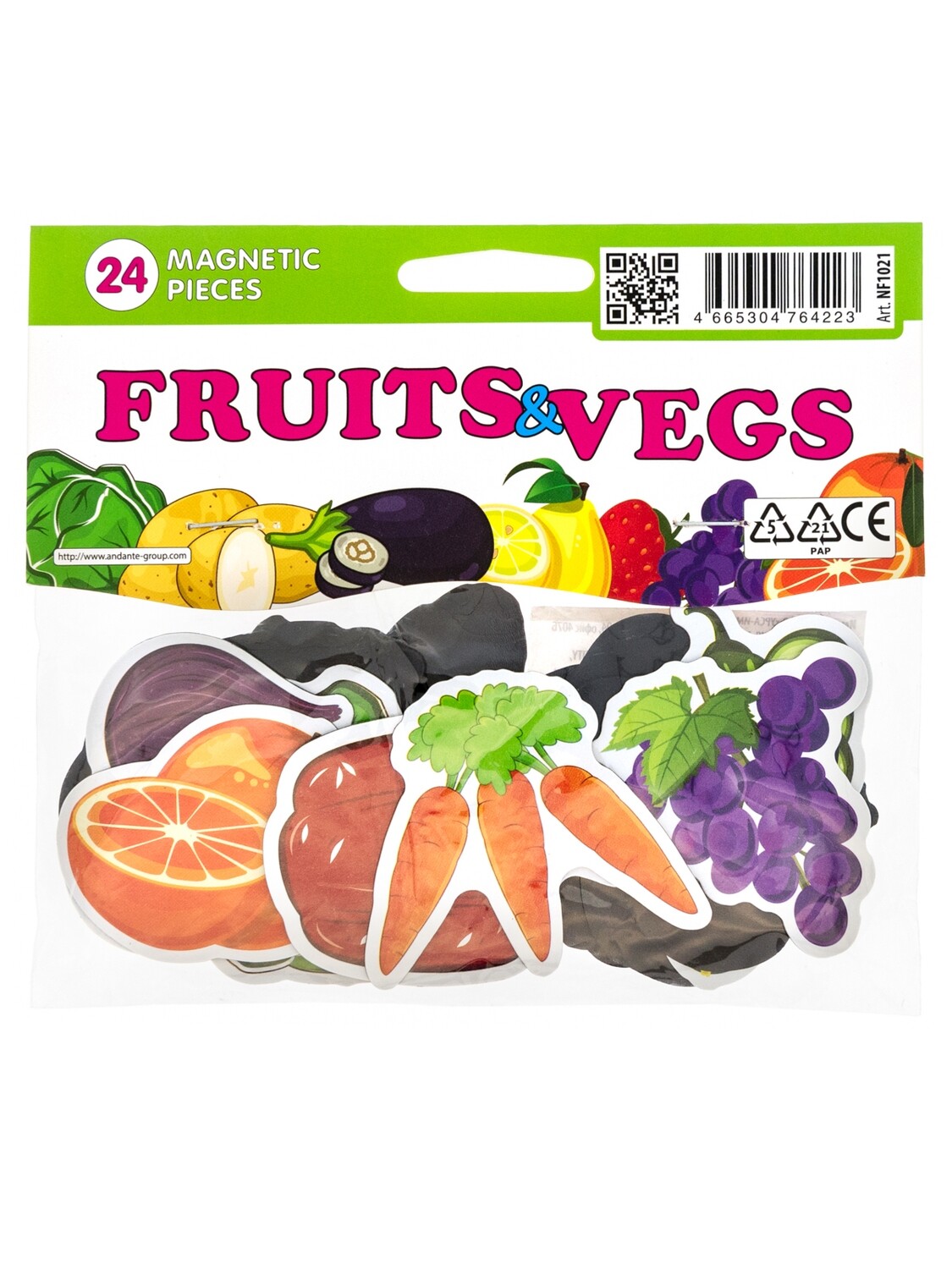 Набор магнитов овощи и фрукты - фото3