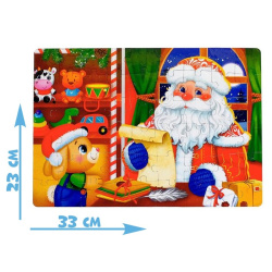 Пазлы в металлической коробке «Домик Дедушки Мороза», 54 детали - фото2