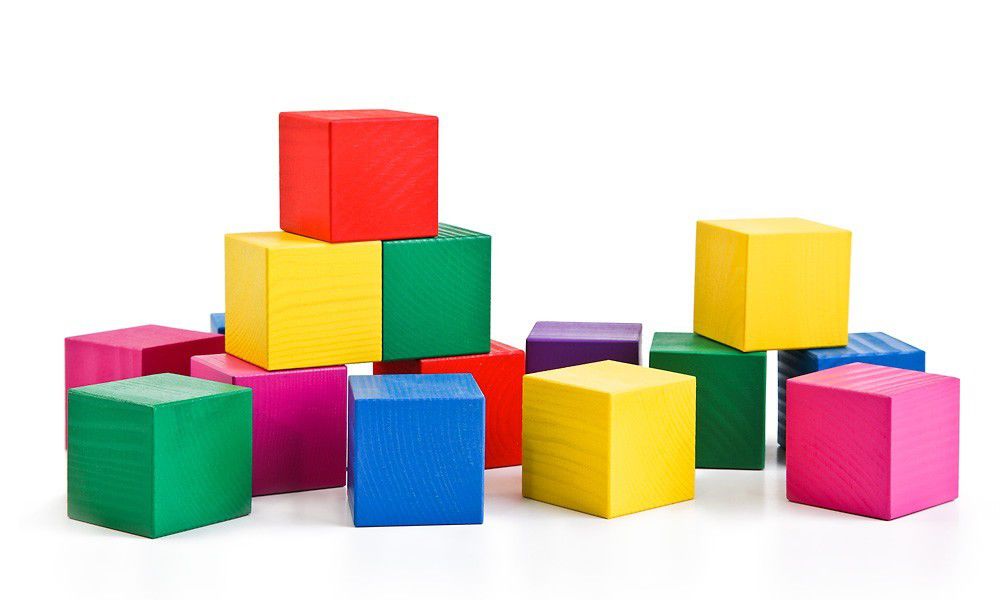 Кубики цветные - фото